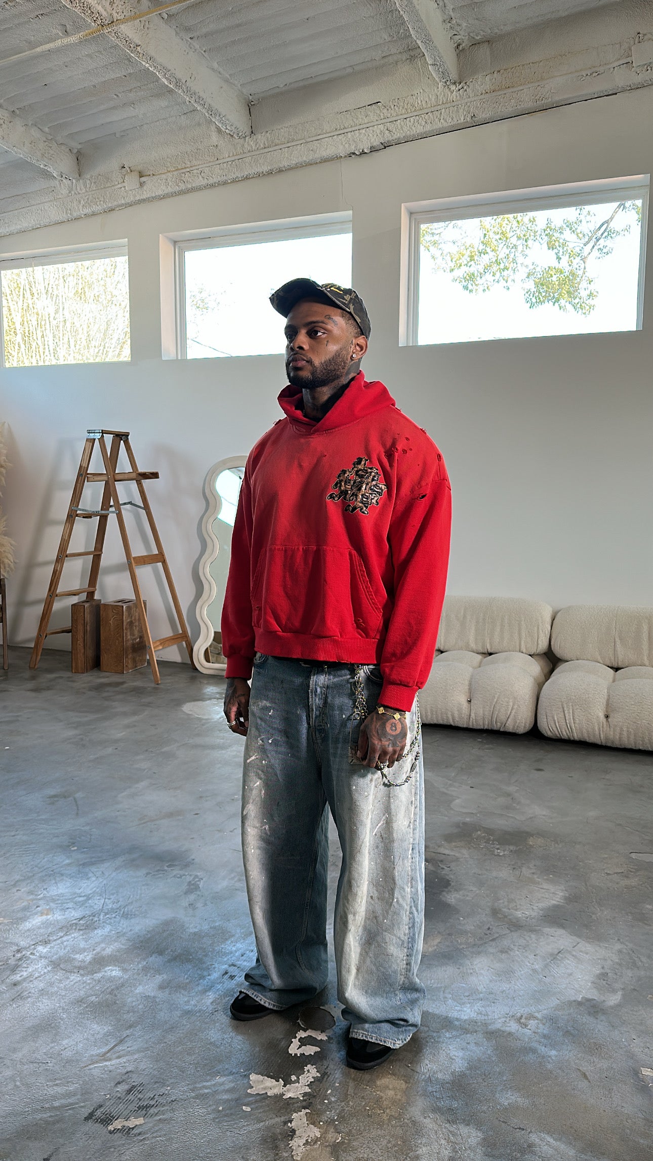 CRIMSON PATCH HOODIE